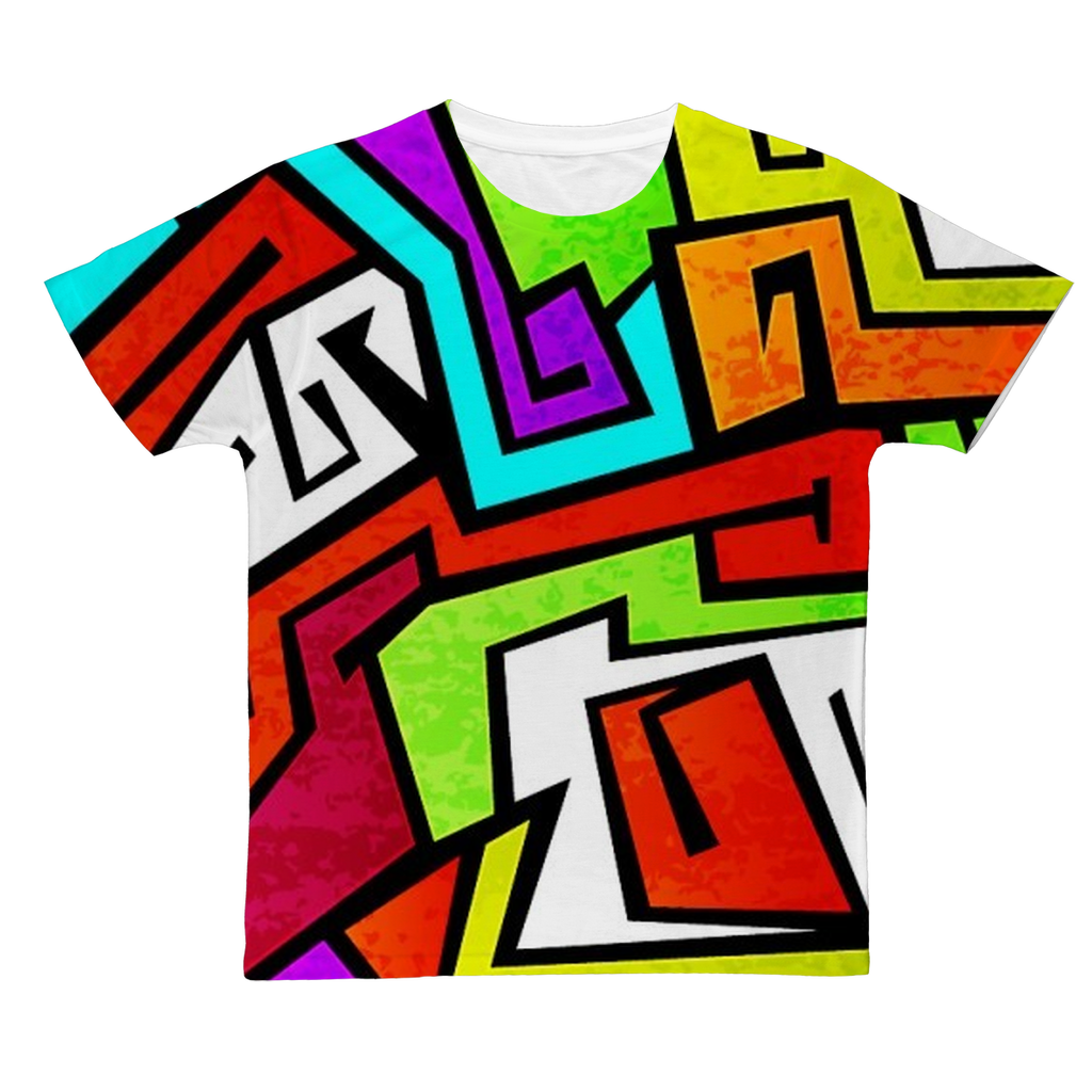 colorful-graffiti-vector Classic Sublimation Adult T-Shirt