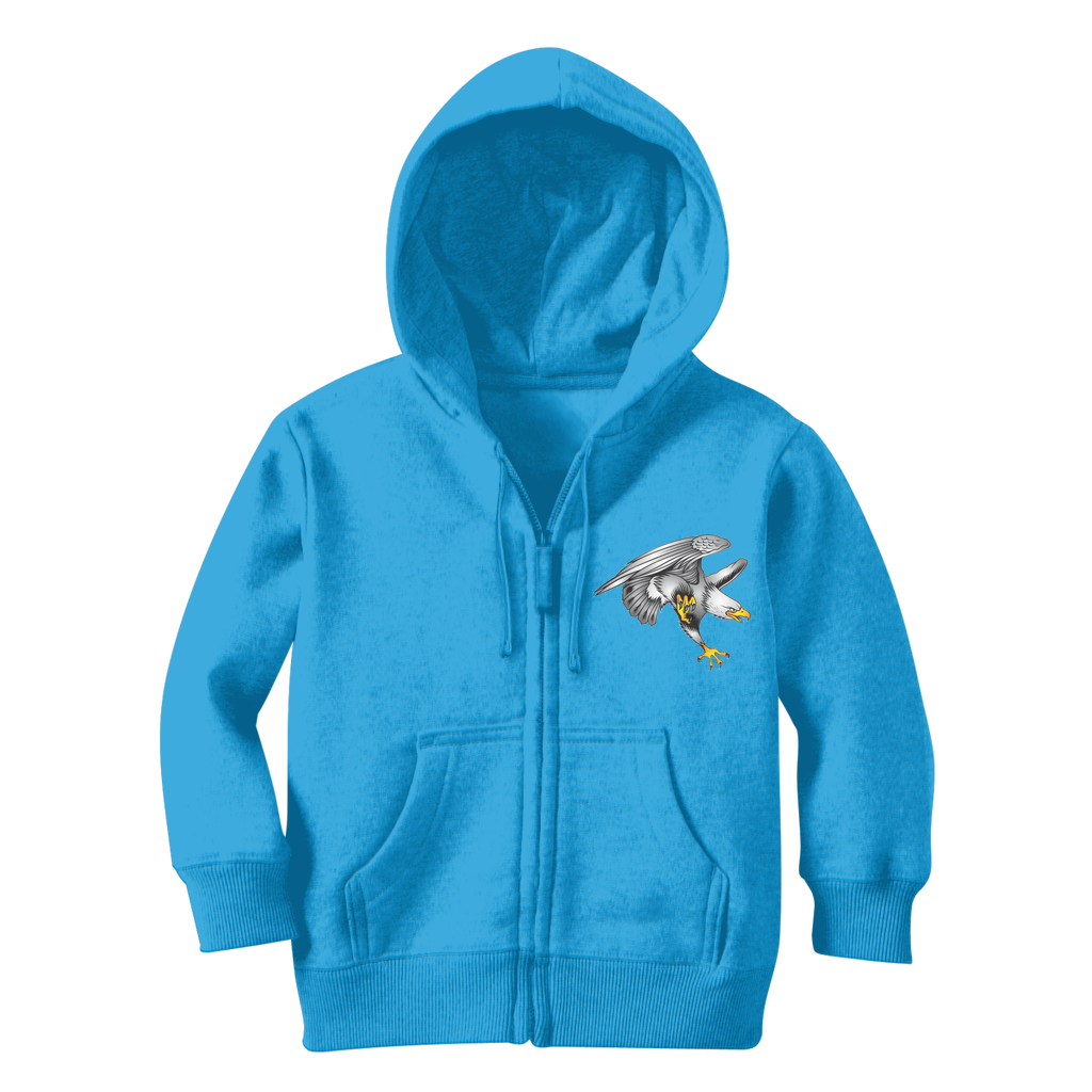 Custom Design Eagle Landing  ﻿Classic Kids Zip Hoodie - neverleavehomedeals.com